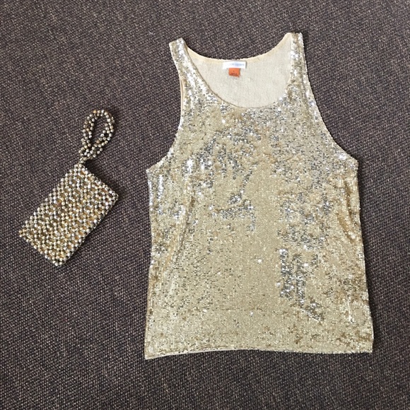 Vtg Gold beaded evening bag circa 1940 - Picture 4 of 11